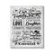 Stupell Industries Our Family Recipe Motivational Kitchen Phrases Life Ingredients Canvas Wall Art